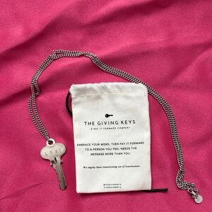 The Giving Keys Silver Love Key Necklace